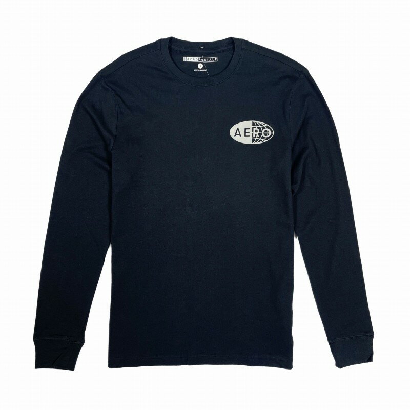 エアロポステール AEROPOSTALE メンズ Men's 長袖 Tシャツ ロンT Long Sleeve Aero Global Brand Graphic Tee ブラック