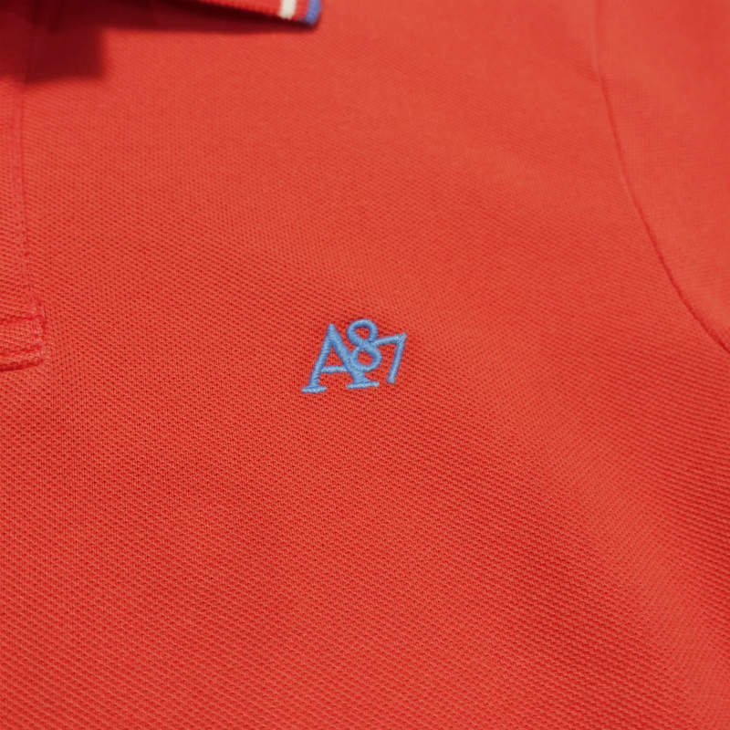 エアロポステール AEROPOSTALE メンズ Men's 半袖 ポロシャツ A87 Tipped Logo Piqu233; Polo ベイクド ピーチ Baked Peach