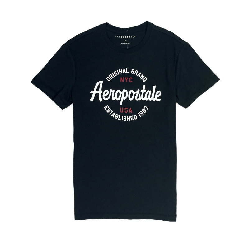 エアロポステール AEROPOSTALE メンズ Men's 半袖 Tシャツ Original Brand Aeropostale Graphic Tee ブラック