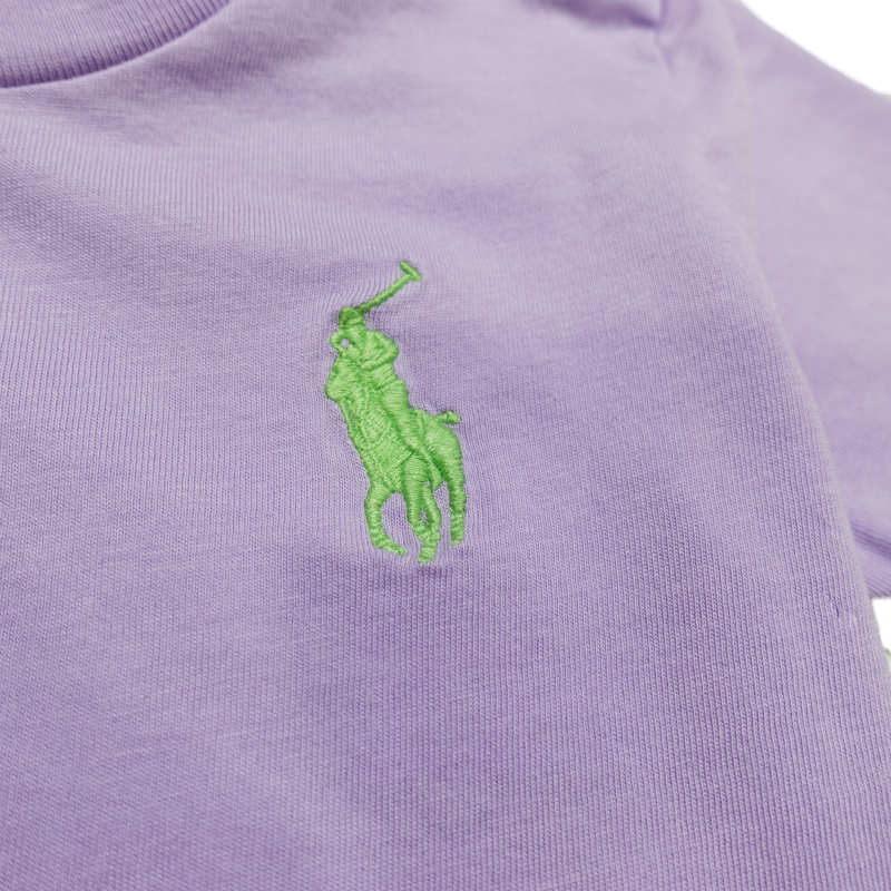 ラルフローレン RALPH LAUREN ベビー 男の子 半袖 Tシャツ Cotton Jersey Crewneck T-Shirt パウダー パープル Powder Purple