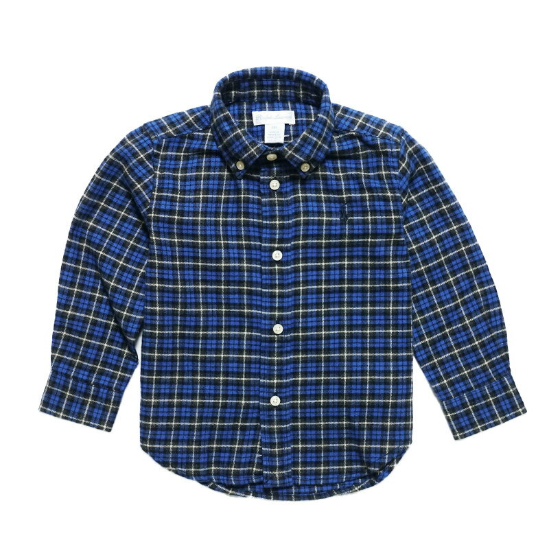 ラルフローレン　ベビー服 ラルフローレン RALPH LAUREN ベビー 男の子 長袖 シャツ Plaid Cotton Twill Shirt ブルーマルチ Blue Multi