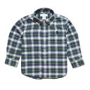 t[ RALPH LAUREN xr[ j̎q  Vc Plaid Cotton Oxford Shirt Red Multi O[ }` Green Multi