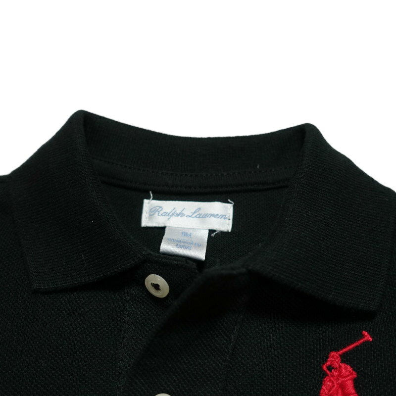 ラルフローレン POLO RALPH LAUREN ベビー 男の子 長袖 ポロシャツ Cotton Mesh Long-Sleeve ブラック Polo Black