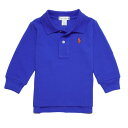 t[ RALPH LAUREN xr[ j̎q  |Vc Cotton Mesh Long-Sleeve Polo o[N[ u[ Barclay Blue