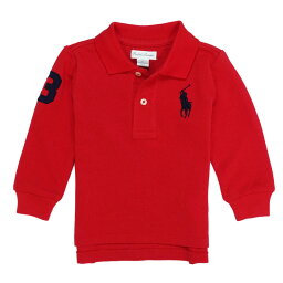 ラルフローレン RALPH LAUREN ベビー 男の子 長袖 ポロシャツ Cotton Mesh Long-Sleeve Polo シグナルレッド Signal Red