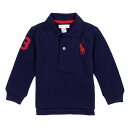 ラルフローレン RALPH LAUREN ベビー 男の子 長袖 ポロシャツ Big Pony Cotton Mesh Long-Sleeve Polo ネイビー French Navy