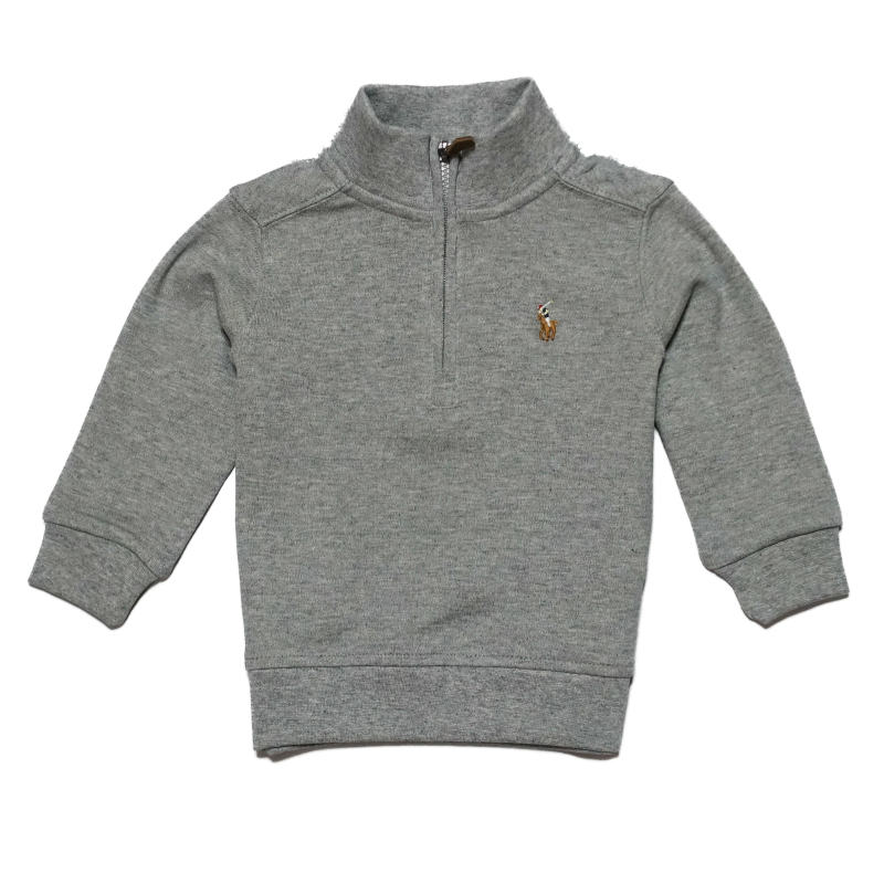 ラルフローレン　ベビー服 ポロ ラルフローレン POLO RALPH LAUREN ベビー Baby 男の子 ハーフジップ プルオーバー Cotton Half-Zip Pullover アンドーバー ヘザー Andover Heather