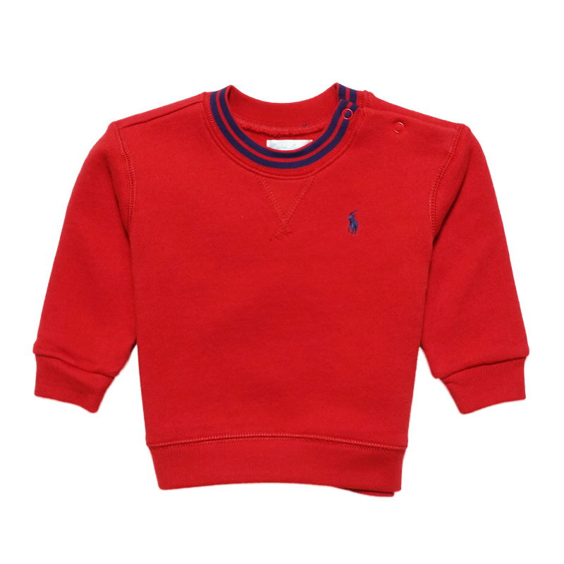 ポロ ラルフローレン POLO RALPH LAUREN ベビー Baby 男の子 トレーナー Cotton-Blend-Fleece Sweatshirt レッド Faded Red