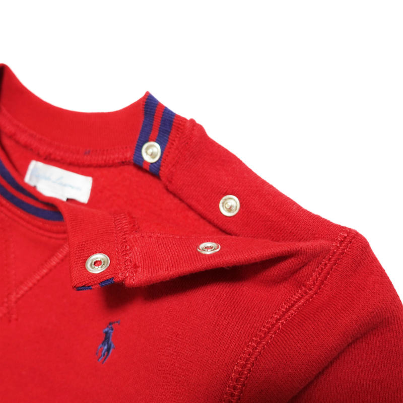 ポロ ラルフローレン POLO RALPH LAUREN ベビー Baby 男の子 トレーナー Cotton-Blend-Fleece Sweatshirt レッド Faded Red