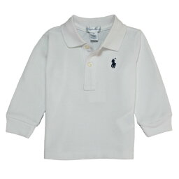 ラルフローレン RALPH LAUREN ベビー 男の子 長袖 ポロシャツ Cotton Mesh Long-Sleeve Polo ホワイト White