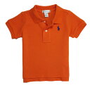 ラルフローレン　ベビー服 ラルフローレン RALPH LAUREN ベビー 男の子 半袖 ポロシャツ Cotton Mesh Polo Shirt オレンジ Bedford Orange