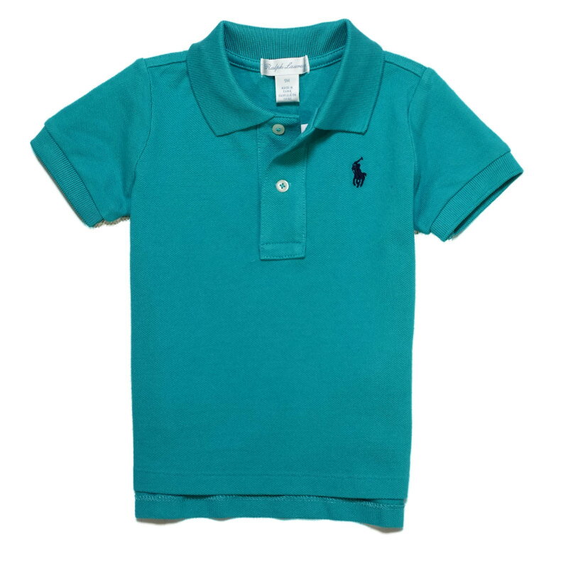 ラルフローレン　ベビー服 ラルフローレン RALPH LAUREN ベビー 男の子 ポロシャツ Cotton Mesh Polo Shirt Western Turquoise