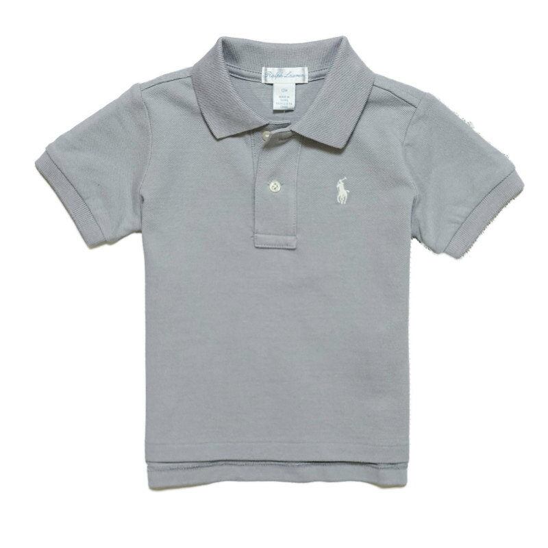 【夏物 新入荷!】〓ラルフローレン/Ralph Lauren〓110cm 半袖ポロシャツ 水色×白【中古】子供服 キッズ kids 男の子 夏 tops 624042