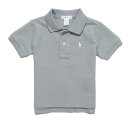 ラルフローレン　ベビー服 ラルフローレン RALPH LAUREN ベビー 男の子 ポロシャツ Cotton Mesh Polo Shirt ソフト グレー Soft Grey