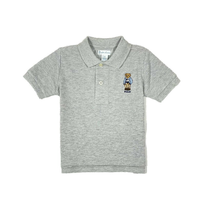 ラルフローレンのUS直営店にて買い付けした新品です(新品タグ付)。 ralph LaurenのシグネチャーのPoloベアが、アイコニックな印象をさらにアップするポロシャツ。 ■USベビーボーイズアイテム(0-24ヶ月) ■対象：ベビーボーイズ ■カラー:Andover Heather ■素材：コットン100％ ■生産国:カンボジア ■サイズ表 6M(3-6ヶ月、70サイズ)身長62.2-68.5cm、体重6.5-8.4kg 9M(6-9ヶ月、75サイズ)身長70-73.6cm、体重8.6-10kg 12M(9-12ヶ月、80サイズ)身長75-78.7cm、体重10.2-11.3kg 18M(12-18ヶ月、85サイズ)身長80-83.8cm、体重11.5-12.5kg 24M(18-24か月、90サイズ)身長85-90cm、体重12.7-13.6kg └※ブランド公式のサイズチャートです。 ■注意事項 *ラルフローレンのベビー服は小さめに作られています。 *サイズに迷われた場合は1つ上のサイズをおすすめします。 *USサイズで表示されている月齢はあくまで目安です。 *すべてのサイズはおおよその値を表しています。 *写真の色見につきましてディスプレイ等の影響で実物と異なる場合があります。