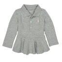 ラルフローレン RALPH LAUREN ベビー 女の子 長袖 ポロシャツ Long-Sleeve Peplum Polo アンドーバー ヘザー Andover...