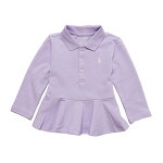 եRALPHLAUREN٥ӡλĹµݥPeplumPiqu?PoloShirtե饤åFrenchLilac