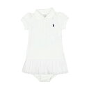 t[ RALPH LAUREN xr[ ̎q  |Vc hX Pleated Polo Dress&Bloomer zCg White