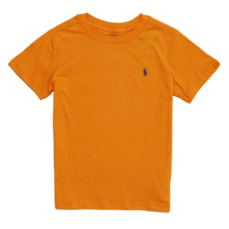 ポロ ラルフローレン POLO RALPH LAUREN ボーイズ Boys 半袖 Tシャツ Cotton Jersey Crewneck T-Shirt オレンジ Thai Orange