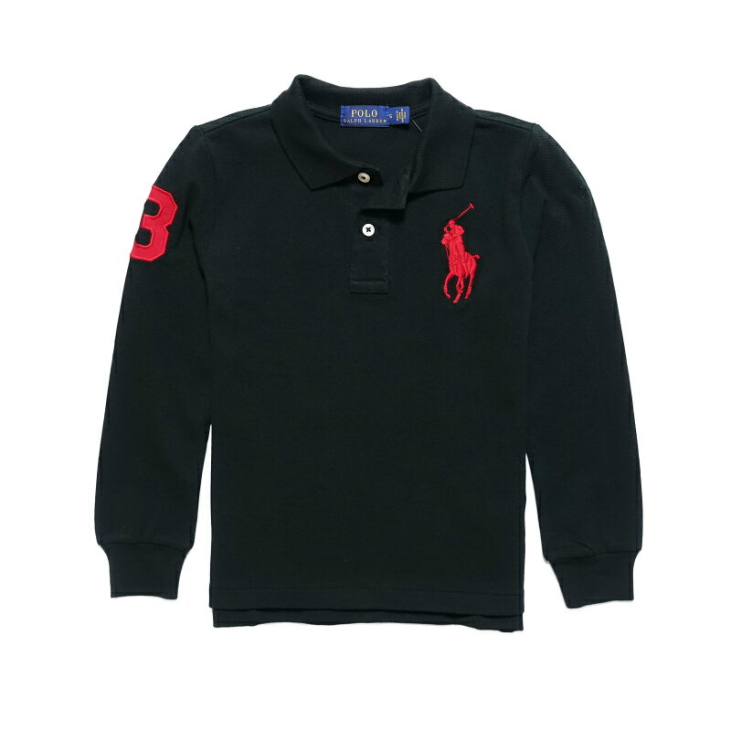 ポロ ラルフローレン POLO RALPH LAUREN ボーイズ Boys 長袖 ポロシャツ Cotton Mesh Polo Shirt ポロブラック Polo Black