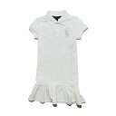 ポロ ラルフローレン POLO RALPH LAUREN ガールズ Girls 半袖 ポロシャツ ドレス Big Pony Short-Sleeve Dress ホワイト White