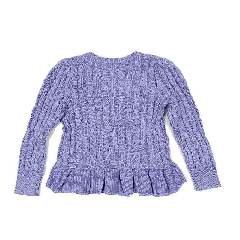 ポロラルフローレン POLO RALPH LAUREN ガールズ 女の子 カーディガン Cable Cotton Peplum Cardigan パープル Purple