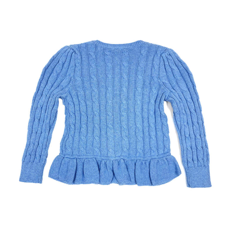 ポロラルフローレン POLO RALPH LAUREN ガールズ 女の子 カーディガン Cable Cotton Peplum Cardigan ブルー Blue