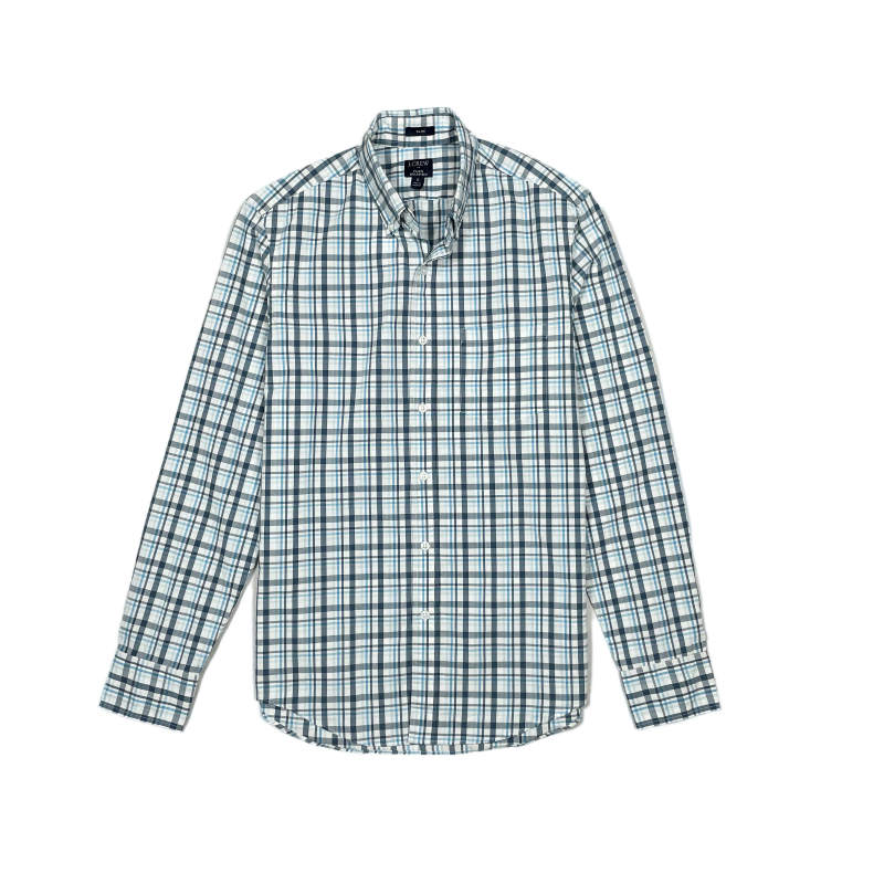 ジェイクルー J.Crew メンズ Men’s 長袖 シャツPlaid Slim Flex Casual Shirt ホワイト ブルー プラッド