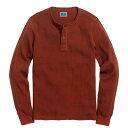 ジェイクルー J.Crew メンズ Mens 長袖 Tシャツ Long-sleeve thermal henley バーニッシュ ブリック Burnished Brick