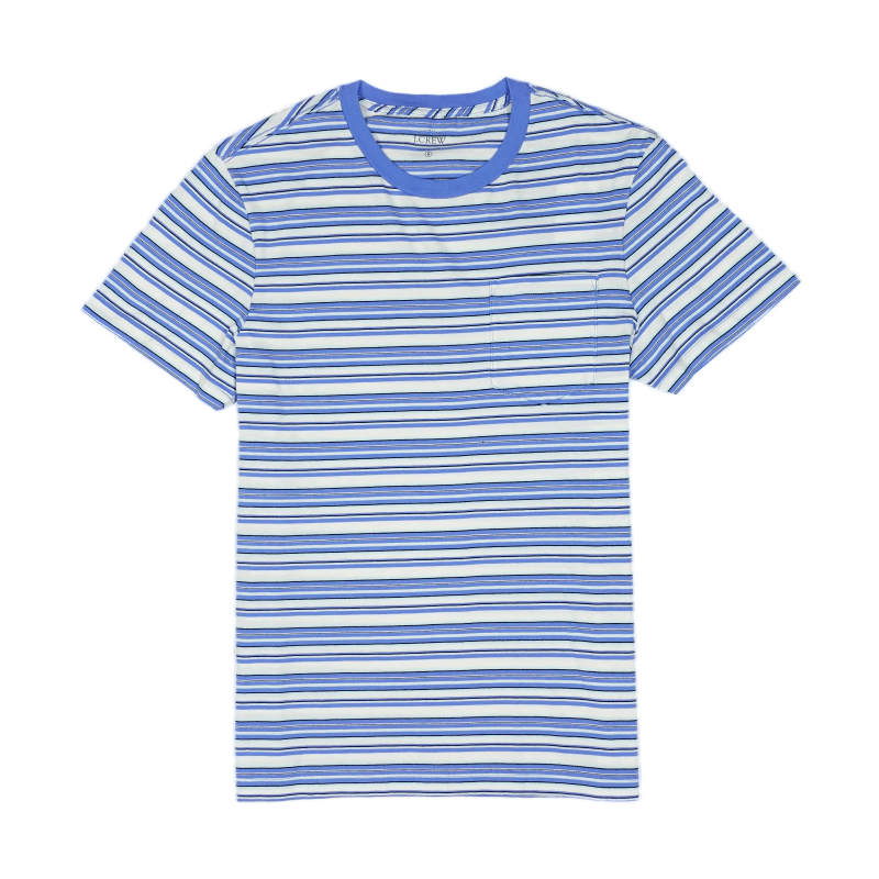 ジェイクルー J.Crew メンズ Men’s 半袖 Tシャツ Slim Wat Striped T-Shirt ストライプ ソルト ミント ネイビー Stripe Salt Mint Navy