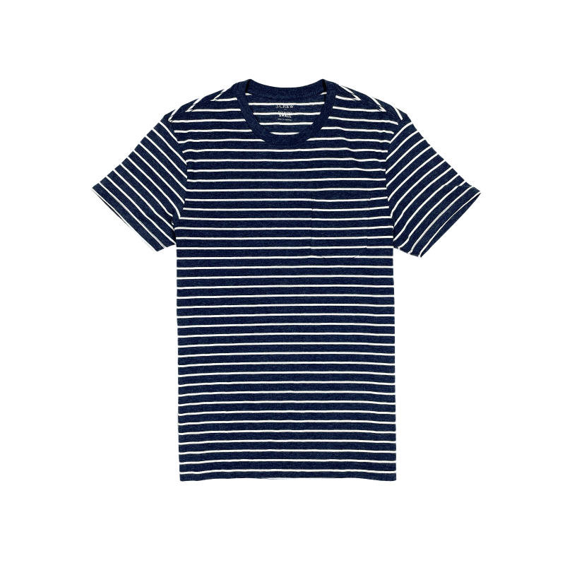 롼J.CrewMensȾµTSlimBrokeninStripePocketTeeȥ饤NavyWhiteStripe