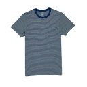 WFCN[ J.Crew Y Menfs  TVc Slim Stripe Tee i@ u[ Naval Blue