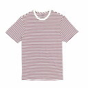 ジェイクルー J.Crew メンズ Men’s 半袖 Tシャツ スリムフィット Slim Washed Striped Tee ストライプ ホワイト パープル