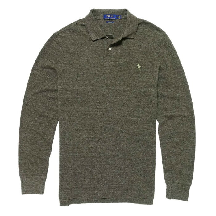 ポロ ラルフローレン POLO RALPH LAUREN メンズ Men's 長袖 ポロシャツ Classic Fit Mesh Polo グレー ヘザー Grey Heather