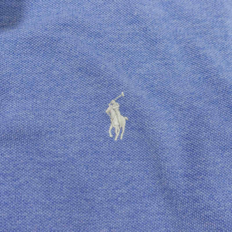 ポロ ラルフローレン POLO RALPH LAUREN メンズ Men's 長袖 ポロシャツ Custom Slim Fit Mesh Polo ブルー ヘザー Blue Heather