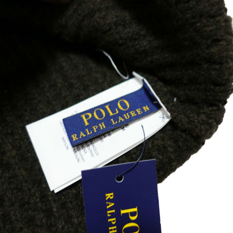 ポロ ラルフローレン POLO RALPH LAUREN メンズ Men's ニット帽 Waffle-Knit Merino Wool Hat ダークローデン Dark Loden