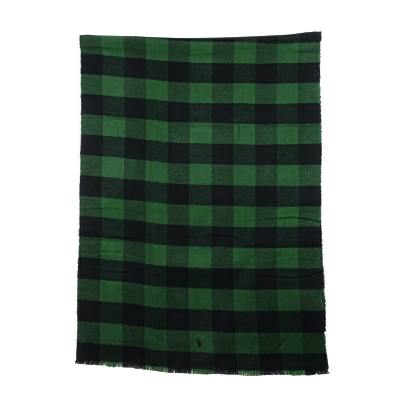 ポロ ラルフローレン POLO RALPH LAUREN メンズ Men's スカーフ マフラー Buffalo Check Cotton Scarf グリーン ブラック Green Black
