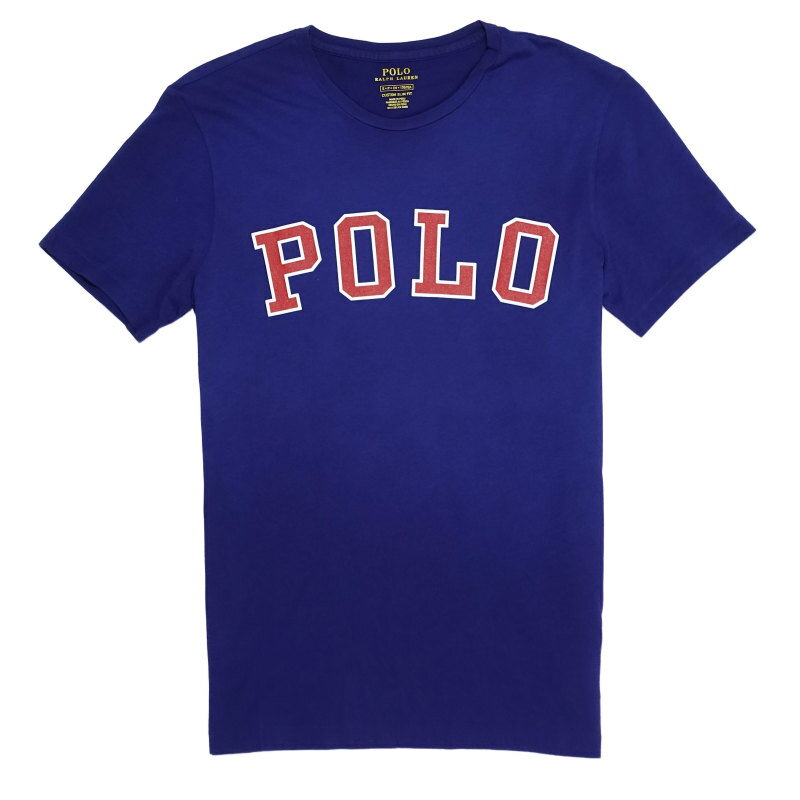 (ポロ ラルフローレン) POLO RALPH LAUREN 半袖Tシャツ Custom Slim Fit Cotton T-Shirt ブルー系 Fall Royal