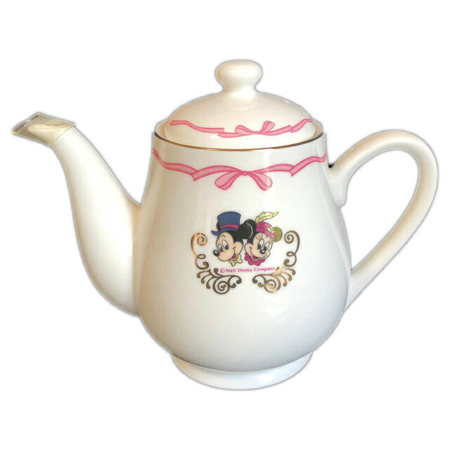 ☆【送料無料】ディズニー(DISNEY) ミッキー＆ミニーマウスデザインティーポット☆【新品】同様【未使用】品【中古】【2018aw】