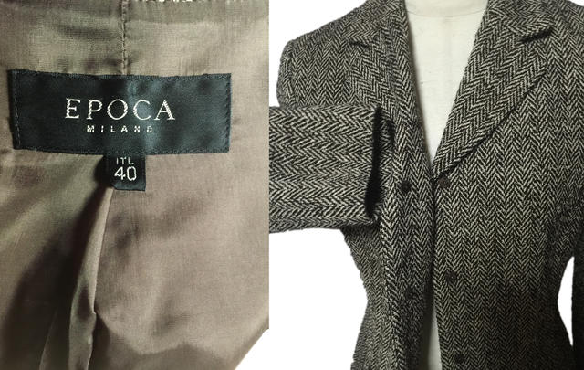 ☆【送料無料】エポカ(EPOCA) ツイードウール系デザインジャケット 【中古】【2015aw】