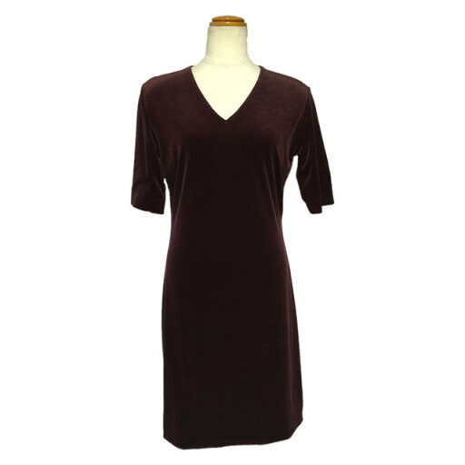 ☆【送料無料】エヴー(et vous) Vネック ストレッチベロアワンピース【中古】【2015aw】 【代引き不可】【日時指定不可】 ☆【送料無料】エヴー(et vous) Vネック ストレッチベロアワンピース【中古】【2015aw】 【代引き不可】【日時指定不可】
