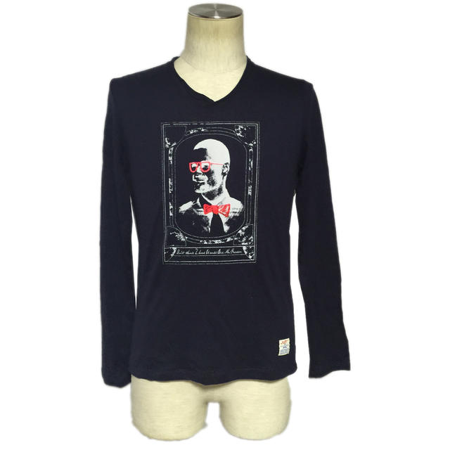 ☆【送料無料】ジュンレッド(JUN Red)プリントデザインメンズロングスリーブTシャツ【中古】【2015aw】【日時指定不可】