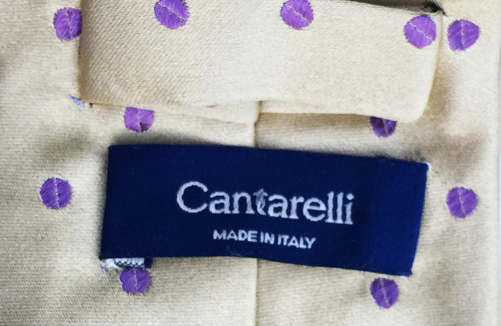 ☆【送料無料】CANTARELLI(カンタレリ)ドット柄 ジャガード織りデザインネクタイ【中古】【2015ss】☆ 10P05Dec15
