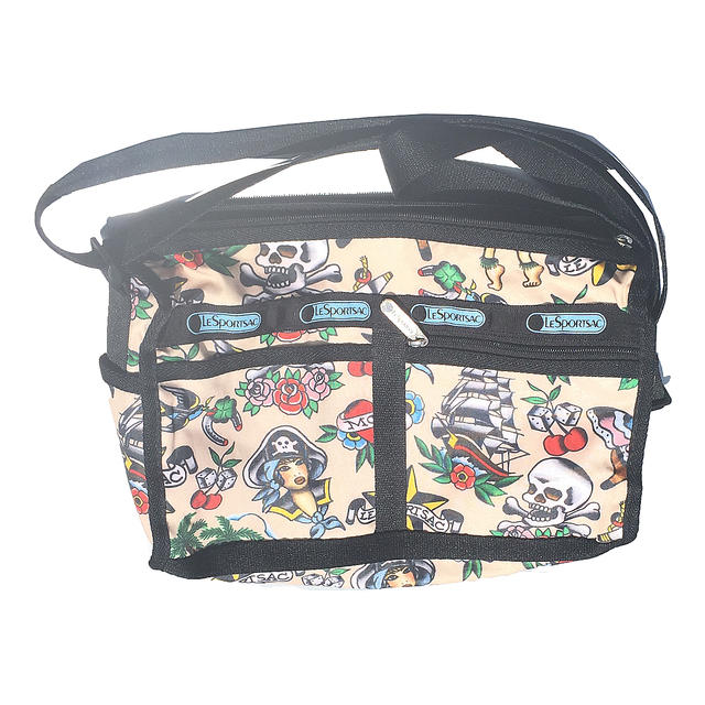 ☆【送料無料】【人気】レスポートサック【LeSportsac】3747インク（Ink） デザインショルダーバッグ【中古】【2016aw】バーゲン