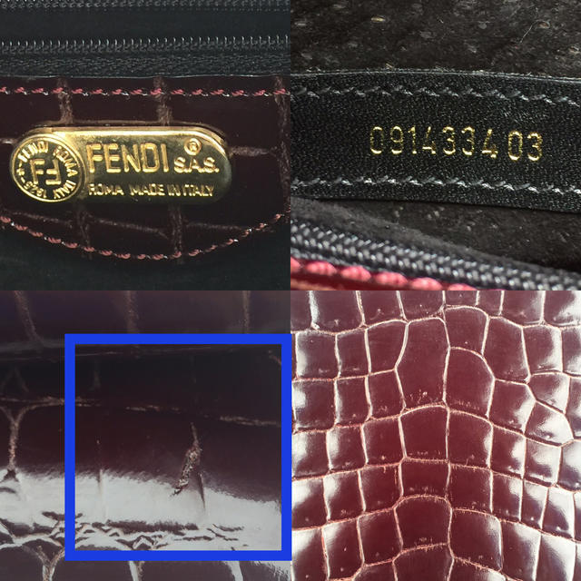 ☆【送料無料】【最高級】フェンディ(FENDI) クロコダイル素材使用 ワンショルダーバッグ 【中古】【Luxury Brand Selection】【2017aw】☆