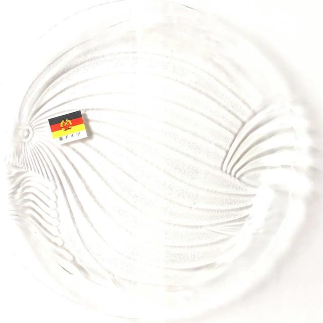 ☆【送料無料】【幻の逸品】旧東ドイツ製(E.Germany)デザインガラスプレート 27cm☆【未使用】デッドストック品【2019ss】