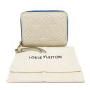 LOUIS VUITTON ルイヴィトン モノグラム アンプラント ジッピー・コインパース ブルージーン クリーム 小銭入れ 財布 M63928 メンズ レディース ユニセックス