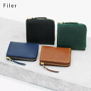 フィレール Filer 二つ折り財布 ITALY MINI WALLET イタリー ミニ ウォレット メンズ レディース L字型 ミニ財布 レザー 本革 各色 ...