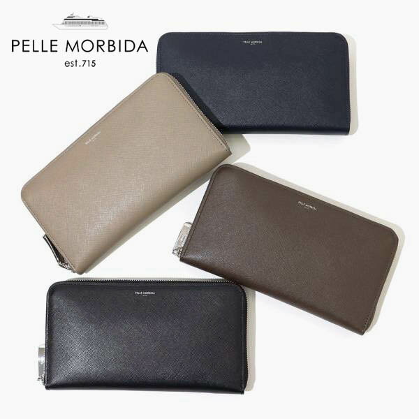 《ポイント10倍 | もれなく選べるWノベルティ》ペッレモルビダ PELLE MORBIDA 財布 ラウンドファスナー 長財布 Barca バルカ ラウンドジップウォレット Lサイズ メンズ 日本製 各色 PMO-BA502 | ブランド 