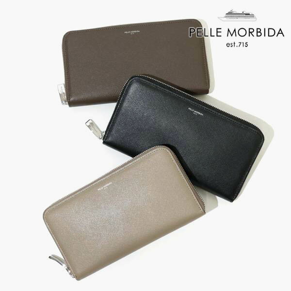 楽天市場】pelle morbida ペッレモルビダ] ラウンドジップ 長